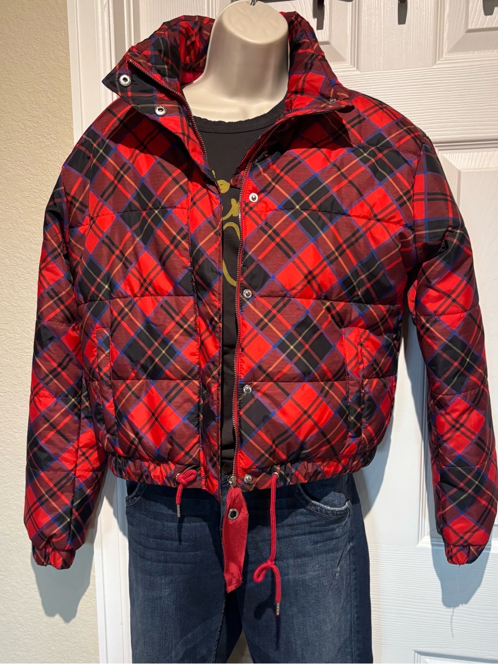 Tartan Plaid Puffer Jacket
